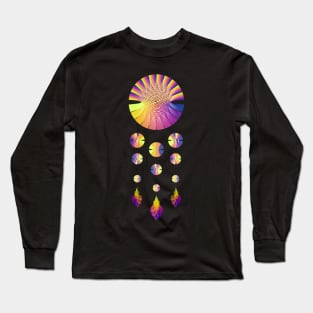 Dream Catcher | Sunset Blue Red Yellow (Black) Long Sleeve T-Shirt